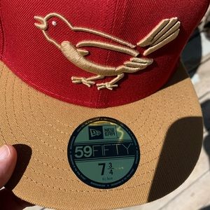 Lids Hat Drop 7 3/4 60th Annivers Patch Baltimore Orioles MLB B-MORE 59FIFTY Cap